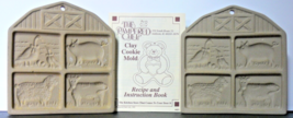 One New One Used Pampered Chef 1994 Clay Cookie Mold or Stamp Farm Yard ... - $18.61