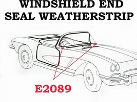 1956-1962 Corvette Weatherstrip Windshield End Seal Shim USA Each - £11.93 GBP