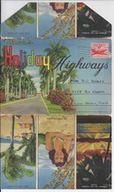 FLORIDA&#39;S HOLIDAY HIGHWAYS Souvenir PostCards Pack of 18, 1948, CURT TEICH &amp; CO. - £3.94 GBP