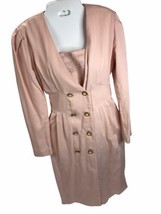 Vtg Dress Jessica Howard By Mitchell Rodbell 4 Petite Retro Button Front... - £19.38 GBP