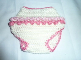SO DORABLE BOUTIQUE KNIT CROCHETED BABY GIRL PINK RUFFLES DIAPER COVER 0... - $16.81