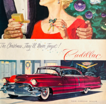 1956 Cadillac Sedan DeVille Advertisement Vintage Automobilia Christmas ... - $24.99