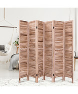 6 Panel Room Divider Classic Venetian Wooden Slat Furniture 67 in Tall B... - £229.93 GBP