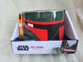Star Wars Pet Bowl 3.5 Cups 28 Oz Darth Vader &amp; Boba Fett Design Dishwas... - $21.71