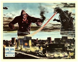 King Kong vs Godzilla 1962 Kong &amp; Godzilla battle above Tokyo 8x10 inch photo - £7.66 GBP