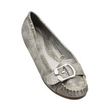 Rampage Loafers Womens 9 Lullaby 2 Silver Snakeskin Pattern Flats - $14.99