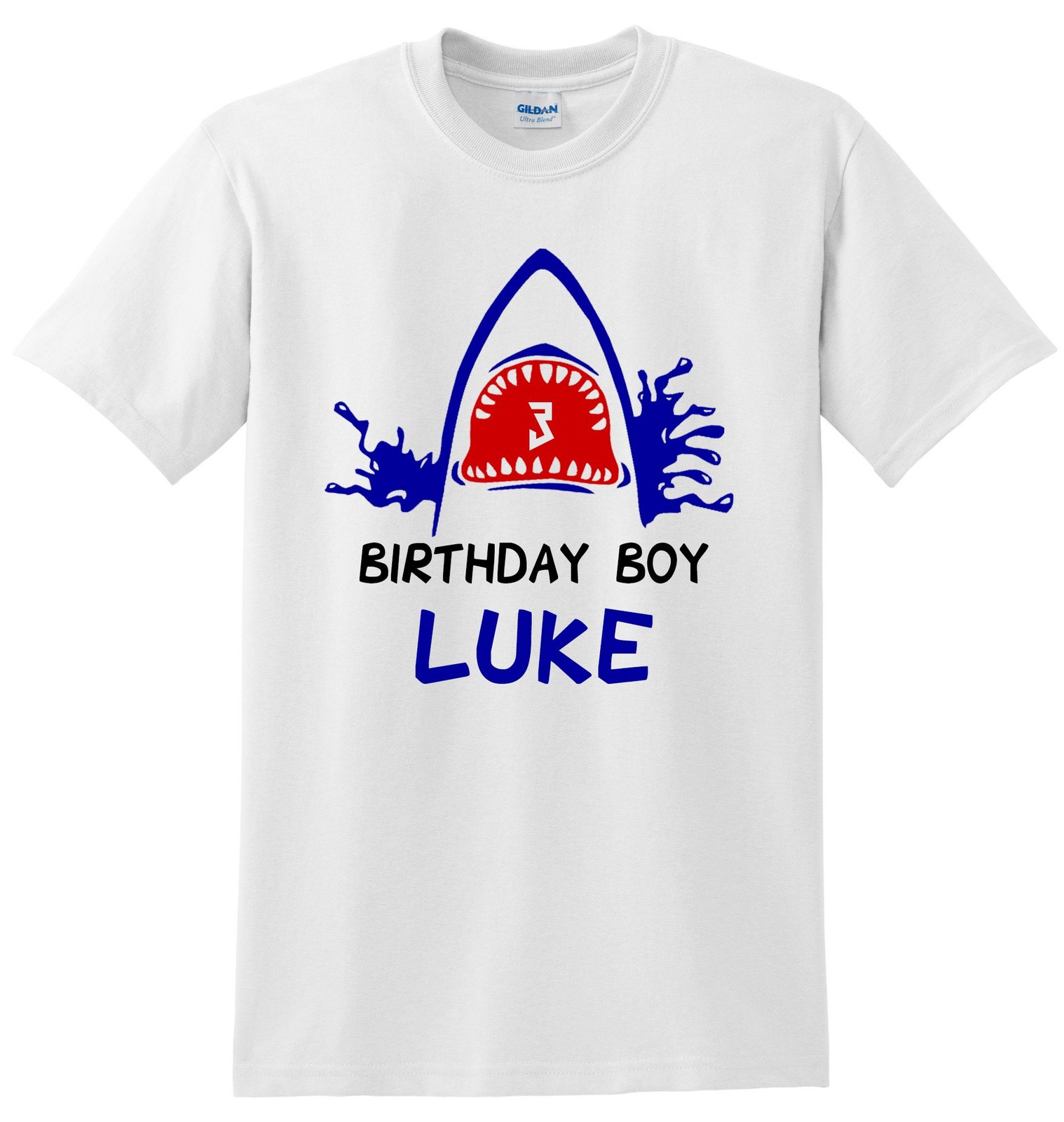 Shark Birthday Shirt, Personalized Shark Birthday Shirt with Name and Age