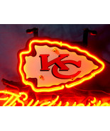 NFL Kansas City Chiefs Budweiser Neon Light Sign 13&quot; x 8&quot; - £155.58 GBP