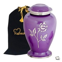 Pearl Rose Brass Cremation Urn - Purple - $24.99+