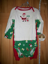 Carter Baby Clothes 3M-6M Christmas Holiday Pants Outfit Top Newborn Cre... - £11.38 GBP