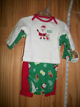 Carter Baby Clothes Newborn Christmas Holiday 3 pc Pant Outfit Top Santa... - £11.36 GBP