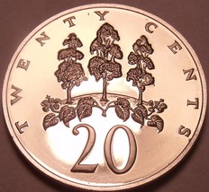 Large Rare Proof Jamaica 1976 20 Cents~Mahoe Trees~24,000 Minted~Free Shipping - £6.23 GBP
