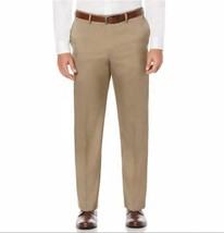 Savane Dress Pants 34 x 32 Men&#39;s Executive Khaki Straight Fit $78 New - £21.63 GBP