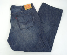 Levi&#39;s 559 Jeans Men&#39;s Size 40x30 Straight Leg Dark Blue Wash Pants Cotton - $18.95