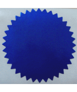 Shiny Blue Foil Notary &amp; Certificate Seals, 2 Inch Burst, Roll of 100 Seals - $14.75