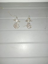 2 Christmas Hand Blown Spun Glass ANGEL CHRISTMAS TREE Ornaments - $8.00