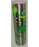 Starbucks Florida Been There Stainless Steel 16oz Travel Tumbler &amp; Pink Lid - £31.00 GBP