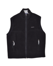 Vintage Patagonia Vest Mens L Black Synchilla Fleece Jacket Full Zip Outdoor - £43.09 GBP