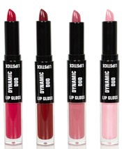 Color Riot Dynamic Duo Cream Lipstick Lip Gloss Pink Mauve Berry Wine 4pc Set - £8.64 GBP