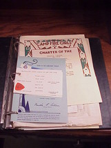 1955 Seattle Camp Fire Girls 3 Ring Notebook, Cards and Paperwork, Washington - £15.10 GBP