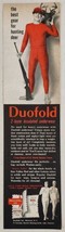 1960 Print Ad Duofold 2-Layer Insulated Red Underwear Cotton &amp; Wool Mohawk,NY - £9.76 GBP