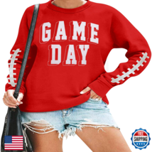 Lotucy Women Game Day Sweatshirt Football Fan Game Day Shirt Letter Prin... - $31.85