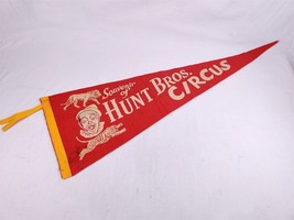 ✅ Circus Felt Pennant Flag Hunt Bros Vintage Red Clown Tiger Lion - £19.77 GBP