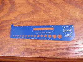 Sears Standard Knitting Needle Gauge Ruler, sizes 0 to 15 - £3.95 GBP