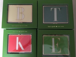 Kate Spade Id Holder It&#39;s Personal Letters B,K,T,E Gold Tone Metal Bnib - £20.87 GBP