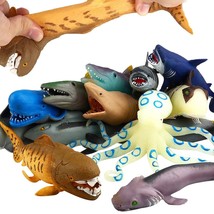 Ocean Sea Animal,8 Inch Rubber Bath Toy Set(8 Pack Random),Super Stretches Mater - £32.28 GBP
