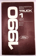 1990 Ford Truck Book 1 Light Duty Specification Book - $11.69