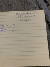 Ken Henderson signed autographed  card - $4.99