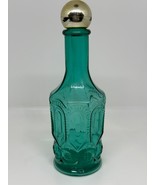 VTG Moon And Star Mouthwash Bottle 8&quot; Avon Turquoise Green Glass Empty - $12.85