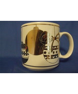 Russ Berrie White Gold Christmas Balls Coffee Tea Mug - £4.69 GBP
