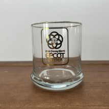 Vintage Walt Disney World Epcot Center Glass Whisky Cup Gold Trim - $16.98