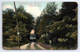 Postcard Approach to Onset Train Station Onset Bay Massachusetts MA Trai... - £2.80 GBP