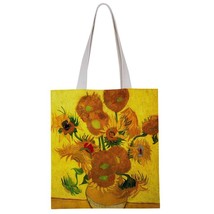 New Van Gogh Oil Painting Canvas Tote Bag Retro Art Fashion Travel Bag Women Lei - £19.55 GBP