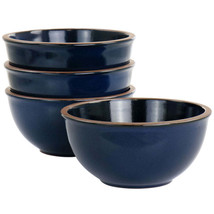 Gibson Elite Dumont 4 Piece Terracotta Bowl Set in Dark Blue - $54.00