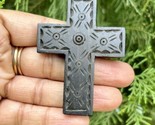 1 Pc Wood CROSS Pendant, Jesus Christ Wooden Locket Handmade 6 cm handca... - £11.77 GBP