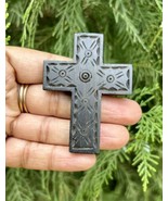 1 Pc Wood CROSS Pendant, Jesus Christ Wooden Locket Handmade 6 cm handca... - $14.69