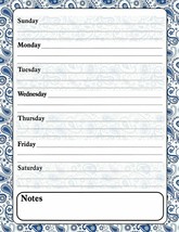 Magnetic Dry Erase Calendar - White Board Planner - Paisley 3/025 - £8.60 GBP