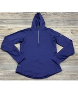Nike Women&#39;s Dri-Fit 1/4 Zip Pullover W/Hood Purple Activewear Running ~... - £11.89 GBP