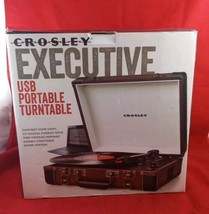 Crosley CR6019A-BR Brown Executive Portable USB Turntable New - $74.99