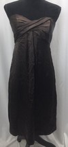 NWT Womens NICOLE MILLER Brown Strapless  Dress Zip 6 - £22.32 GBP