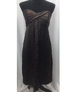 NWT Womens NICOLE MILLER Brown Strapless  Dress Zip 6 - £22.43 GBP