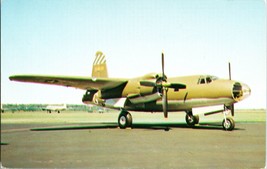 Vtg Postcard Airplane Martin B-26G &quot;Marauder&quot; WWII Allied Bomber, W-PAFB, OH - £5.10 GBP