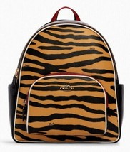 New Coach C6987 Court Backpack Tiger print Honey / Black Multi - £119.49 GBP