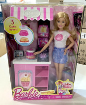 NEW Mattel DMC35 Barbie Careers Bakery Shop Owner Playset with Blonde Doll - £21.33 GBP