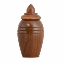 Small/Keepsake 5 Cubic Inches Plano Wood Funeral Cremation Urn for Ashes - £55.29 GBP