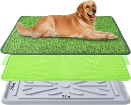 Dog Grass Pad With TrayC25 X20 Inch,Dog Box Toilet,Artificial Dog Grass Potty Tu - $36.99